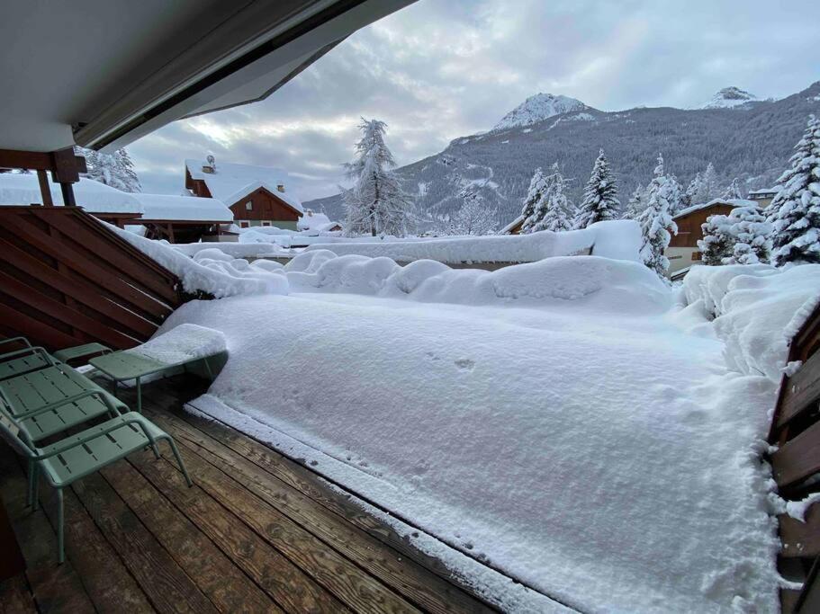 Appartement 4 Pers Grande Terrasse Vue Pistes Ski Saint-Chaffrey Eksteriør billede