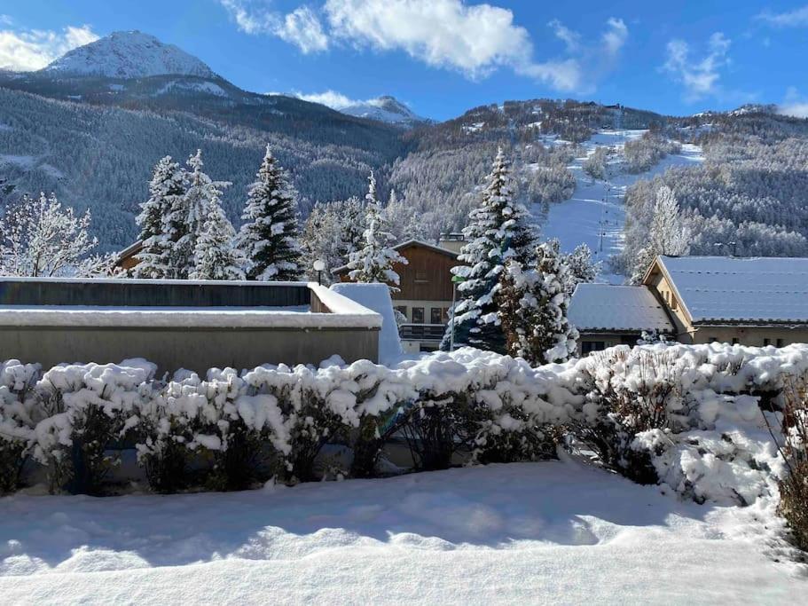 Appartement 4 Pers Grande Terrasse Vue Pistes Ski Saint-Chaffrey Eksteriør billede